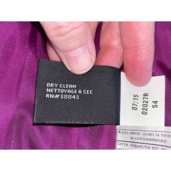 Via Spiga Magenta Wool Blend Coat - Women's Size 12 - Simply Fabulous! - Picture 11 of 15